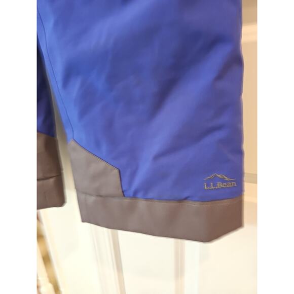 LL Bean Snow Pants TEK Heavy Duty Grow Cuffs Blue Size 12 Insulated - Picture 4 of 9